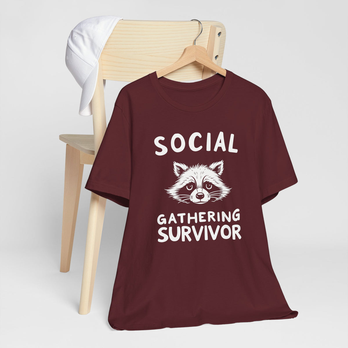Social Gathering Survivor - Raccoon Introvert T-Shirt
