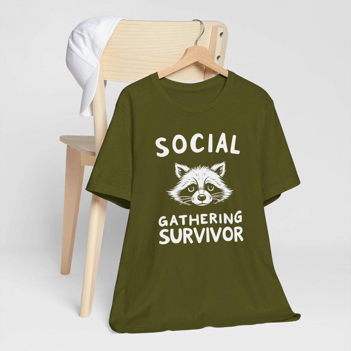 Social Gathering Survivor - Raccoon Introvert T-Shirt