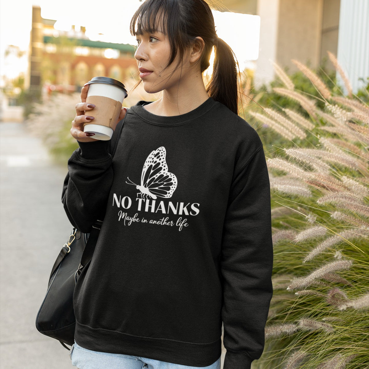 "Maybe in Another Life" Graphic Butterfly Sweatshirt